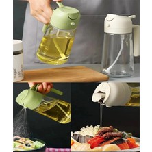 Özbience Çift Fonksiyonlu Cam Yağdanlık ve Sprey Yağlık Seti