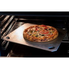 Özbience Pide ve Pizza Taşısı, 36X33 Cm, Paslanmaz Çelik, Lezzetli Pişirme Için