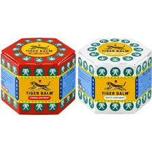 Tiger Balm Red 10 gr & White 10 gr – Isıtıcı + Serinletici Masaj Merhemi Seti (2’li Paket)