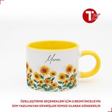 Bir Tasarım Ayçiçekli Isimli Sweet Fincan