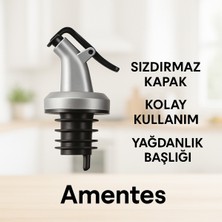 Özbience Gümüş Renk Yağlık Şişe Tıpası - 1 Adet, Şık ve Kullanışlı Tasarım