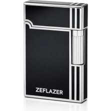 Zeflazer Hediyelik Kişiye Isme Özel Klasik Tasarımlı Gümüş Siyah Metal Çakmak