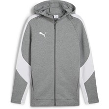 Puma Team Evostripe Hooded Erkek Futbol Kamp Ceketi 65994733 Gri