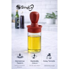 Özbience Pratik Silikon Yağ ve Sos Fırçası, 180 Ml, Yemekleriniz Için Ideal