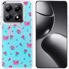 Ceponya Xiaomi 14T Pro Kılıf Airbag Desenli Tasarım Eye-Catching Pattern Lüx Kapak