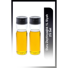 Özbience Iki Parçalı Siyah Zeytinyağlık Seti, 1 Litre Kapasiteli, Şık ve Kullanışlı