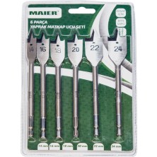 Ülkü 6 Parça Bıt Saplı Yaprak Matkap Ucu Setı