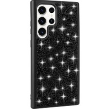 ZM Store Galaxy S23 Ultra Uyumlu Kılıf Parlak Taşlı Tasarım Işıltılı Pırlanta Kapak
