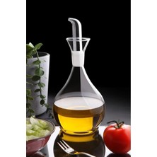 Özbience Şeffaf Borosilikat Cam Yağdanlık 900 Ml, Modern ve Şık Tasarım