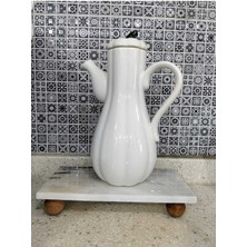 Özbience Beyaz 1 Lt Porselen Kabak Model Yağdanlık ve Sirkelik