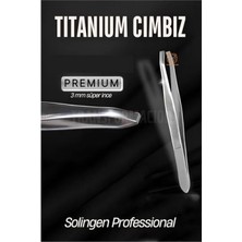 Marsilyan 3 mm Ince Uçlu Cımbız Titanyum Çelik Solingen Professional