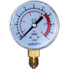 Ülkü 63 Mm. 32 Lt/dk Argon Saatı Alttan Manometre