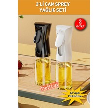 Özbience 2'li Cam Yağ Sprey Şişe, Püskürtme Yağlık ve Dağıtıcı Set
