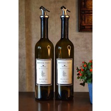 Özbience Amber 2'li 750ML Zeytinyağı Şişesi Seti, Şık ve Kullanışlı Tasarım