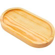 Özbience Doğal Ahşap Yağdanlık ve Sabunluk Altlığı, Sunum Tabağı, Açık Renk (17,5x9,5x2)