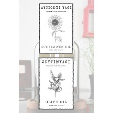 Özbience 2'li Yağ Etiketi Seti 7X10 Cm, Şık ve Kullanışlı Tasarım