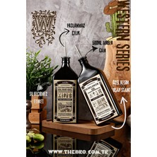 Özbience 500ML Ahşap Stantlı Amber Zeytinyağı ve Ayçiçek Yağı Şişesi