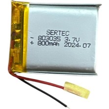 Skygo 803035 3.7V 800 Mah Li-Polymer Pil (DEVRELI/1.5A)