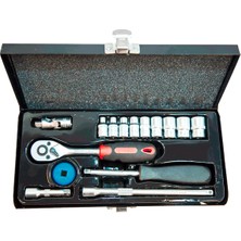 Ülkü 16 Parça 1/4ınç Altı Köşe Cr-V Lokma Setı