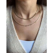 Nunu Takı Gold Ezme Dolama Kolye