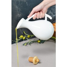 Özbience Borosilikat Cam Yağlık ve Sirkelik, Bambu Kapaklı, 750 cc