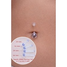 Sacce Scarves & Accessories Hamilelik Dönemi Esnek Bioplast Göbek Piercing Seti – 4 Farklı Uzunluk