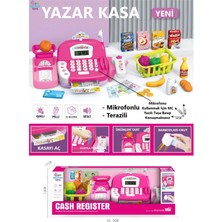 Brother Toys 29 Parça Sesli Hesap Makineli Terazili Mikrofonlu Barkod Okuyuculu Yazar Kasa Yazarkasa Pos Pembe