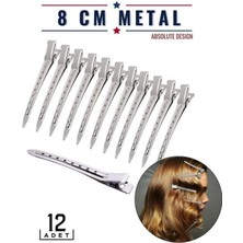 Marsilyan Saç Klipsi Metal Toka 12 Adet Absolute Design