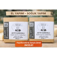 Şükran Ana Sabunları El Yapımı Aktif Karbonlu Eşek Sütü Sabunu 2'li Paket