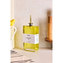 Özbience Cam Yağdanlık 500ML, Gold Kapak, Şık ve Kullanışlı Tasarım