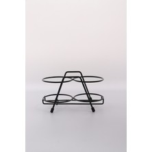 Özbience Siyah Metal Sıvı Sabunluk ve Yağlık Stant, Şık ve Fonksiyonel Tasarım