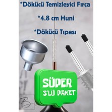 Özbience 3'lü Set: Şişe Tıpası, Huni ve Temizleyici Fırça