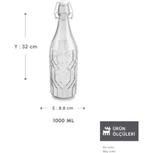 Özbience Şık ve Dayanıklı 1000 ml Kilitli Yağ Şişesi, Pratik Kullanım Sağlar