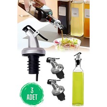 Özbience 3'lü Silikon Yağ Şişesi Ucu, Sızdırmaz, Tıpa, Mantar, Sunum Aparatı