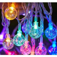 Poebgo Family's Kristal Top Gün Işığı Dekoratif Işık 5 Metre 28 LED