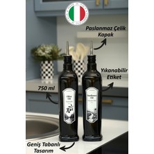 Özbience 2'li 750 ml Cam Yağdanlık ve Sosluk Seti, Damlatmaz Kapaklı, Sağlıklı Tasarım