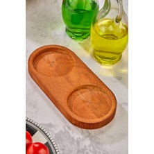 Özbience Doğal Ahşap Oval Yağdanlık Altlığı, Şık ve Dayanıklı Tasarım