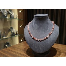 Maison Cloris Gül Kuvars Doğal Taş Kolye