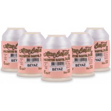 5 Adet Altınbaşak Oya ve Dantel Ipi 20 gr - No: Beyaz