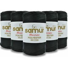 Samur 5 Adet 4 No Polyester Makrome 0060 Siyah