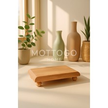 Özbience Ahşap Ayaklı Misket Top Altlık, Yağdanlık ve Sıvı Sabunluk Için Ideal