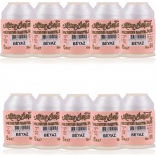 10 Adet  Altınbaşak Oya ve Dantel Ipi 20 gr - No: Beyaz