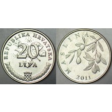 Banknoting Hırvatistan 20 Lipa 2011.