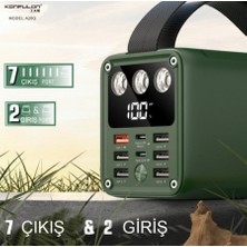 Konfulon 60.000 Mah Powerbank Kamp 1 Adet 22.5W USB -1 Adet 20W Type-C 5 Adet 15W USB Çıkışlı Pd Powerbank