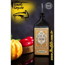Özbience 500ML Amber Renkli Premium Zeytinyağı Şişesi Parlak Metal Tasarım
