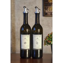 Özbience Amber 2'li 750 ml Zeytinyağı ve Sıvıyağ Şişesi Seti