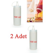 Özbience Set 2 Yağdanlık ve Sirkelik, 700 ml Kapaklı, Pratik Sos Şişeleri