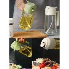 Özbience Çift Fonksiyonlu Cam Yağlık Sprey Şişesi, Limon ve Sirke Şişesi