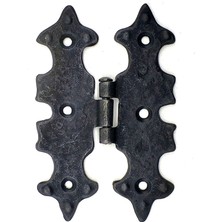 Vice Avm Antika Tarz Dekoratif Pirinç Lale Menteşe - 104x77 mm, Oksit TG-V 6925