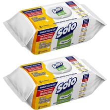 Solo Yüzey Temizlik Havlusu - Mendili 100 Yaprak Limon & Portakal Tazeliği (2 Li Set) 200 Yaprak